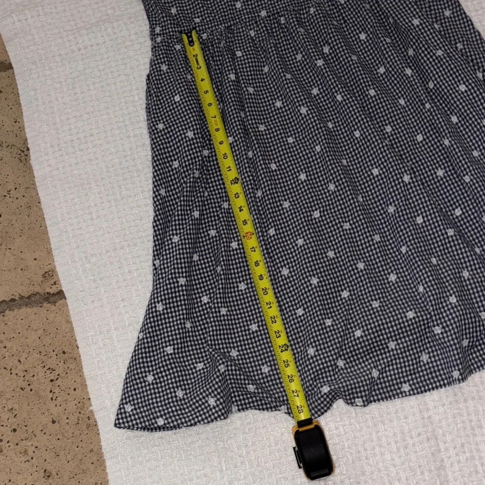 Gently Loved Embroidered Gingham Faux-Wrap Tie-Waist Midi Dress by Madewell - Picture 9 of 16